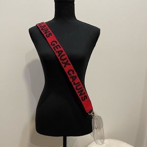 44” Geaux Cajuns (UL) crossbody seed bead strap only